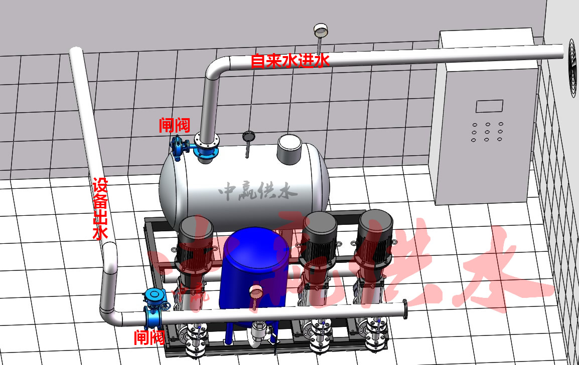 自來水無負壓供水設備安裝圖 自來水無負壓供水設備安裝圖